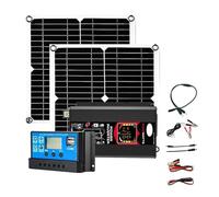 Inverter convertitore Set Completo Casa Inverter 6000W 220v 30A Controller 200W Pannello Solare Generatore Portatile Kit Fotovoltaico Campeggio Auto(110V Black)