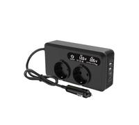 Inverter convertitore Spina Accendisigari Inverter Auto 2 Convertitore Veicoli Porta USB Tipo C 200 W Adattatore Alimentazione Presa Universale Ricarica Rapida(12V 230V EU)