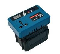Inverter da DC a AC, inverter di per esterni, DC 18 V-21 V a 220 V, convertitore di CA, 2 porte USB e 1 tipo C, adattatore caricabatterie rapido intelligente per casa, camper, uso
