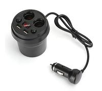Inverter di Alimentazione Auto, Convertitore di Alimentazione Auto con Filo Dual USB Caricatore USB Plug in Adapter Outlet per Tablet per Telefono PC
