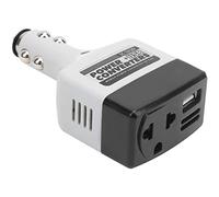 Inverter di alimentazione per auto KIMISS 10W, convertitore di alimentazione mobile da 12V a 220V Adattatore per caricabatteria da auto USB per ricarica del telefono cellulare (nero)