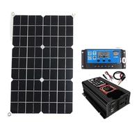 Inverter di potenza 110-220 Inverter batteria solare 4000W / 6000W Pannello solare 18W Controller Display a LED Batteria inverter solare Scheda di ricarica intelligente(Black 6000W,12V_50HZ)