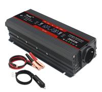 Inverter di Potenza 1500W/2000W/2600W/3000W con Display LCD, da DC 12V a AC 220V, Solare, 2 USB, Trasformatore per Auto, Presa EU, Onda Sinusoidale Modificata 50Hz