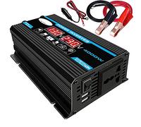 Inverter di Potenza 4000W 12V 220V/110V AC Auto Adattatore Inversore Dual USB Transformer Onda Sinusoidale Modificata (Colore: Nero 12V 220V)