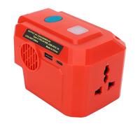 Inverter di potenza a cordone portatile 18V, converte la batteria 18 V in uscita USB di tipo C AC 200 W con luce LED e protezione multi -sicurezza