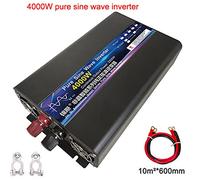 Inverter di potenza a onda sinusoidale pura 4000W 5000W DC 12V 24V 48V a AC220V Convertitore di banca di potere portatile Trasformatore di inverter for auto solare Migliora la dissipazione del calore(