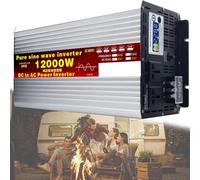 Inverter di potenza a onda sinusoidale pura da 1000 W/1600 W/2200 W/3000 W/3500 W/4000 W/5000 W/5500 W/6000 W/8000 W/12000 W, DC 12/24/48/60/72 V a AC 110 V/220 V, presa con display digitale, pannel