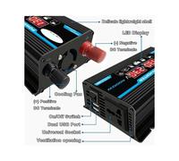 Inverter di potenza, convertitore a onda sinusoidale pura da 12 V CC a 220 V CA 4000 W per sistemi solari off-grid, con protezione da sovraccarico e