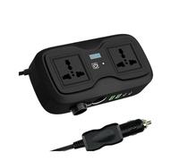 Inverter di potenza Convertitore adattatore for auto inverter da 200 W CC 12 V a CA con display digitale a LED intelligente in tempo reale, doppia presa universale