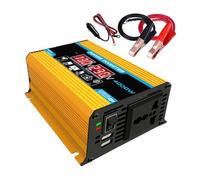 Inverter di Potenza Convertitore Di Carica Auto Doppio Display LCD Digitale Inverter Di Potenza Convertitore Di Carica Per Auto Accessori Battelli A Vapore(12V to 220V Yellow)