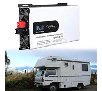 Inverter di potenza convertitore di potenza per camper CC 12 V 24 V 48 V 60 V a CA 230 V con display a LED per casa, camper, camion, off-grid solare (5000 W, 12 V)