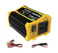 Inverter di potenza intelligente da 3000 W, convertitore da CC 12 V a CA/V con doppio caricatore USB for auto, inverter di potenza portatile a onda sinusoidale modificata(Noir)