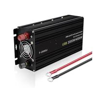Inverter di Potenza Inverter 4000W Potenza Di Picco DC12V - AC110V/220V Invertitore Doppia Presa Ventilatori Intelligenti Convertitore Alimentatore LED Presa /(24V 220V Universal)