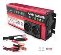 Inverter di Potenza Inverter Di Potenza Da 12V A 220V 4000W Con Display LCD Presa Inverter Solare Doppia Porta B Ricarica Rapida Per Telefono Laptop Auto(3000W)