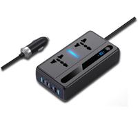 Inverter Di Potenza per Auto 200W - Convertitore Da 12V DC a 220V AC Con 2 Porte