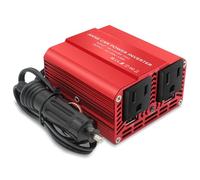 Inverter di potenza per auto da 300 W, da CC 12 V a CA 110 V 220 V, convertitore adattatore per auto con doppia porta USB, caricatore automatico modificato (12 V-110 V-60 Hz, rosso, 12 V _ 110 - 120 V