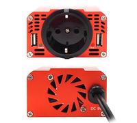 Inverter di potenza per auto da 300 W, da CC 12 V a CA 110 V 220 V, convertitore adattatore per auto con doppia porta USB, caricatore automatico modificato (12 V-110 V-60 Hz, rosso, 12 V _ 220 - 240 V