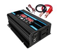 Inverter For Auto Da 4000 W, Adattatore Convertitore For Caricabatteria, Trasformatore Di Tensione Con Doppio Display Digitale LCD 12 V CC A 220 V/110 CA Sicuro Affidabile Utilizzo Multiuso(Black)