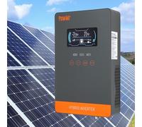 Inverter ibrido 24 V DC a 220 V AC 4,5 kW 130 A, caricatore solare puro sinusoidale convertitore di tensione solare MPPT, regolatore di carica solare, inverter solare per camper, casa, impianto solare