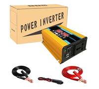 Inverter Inverter A Onda Sinusoidale Modificata Da 4000 W Convertitore Tensione Da 12V A 110V E 220V CC A CA Doppio Convertitore USB Voltmetro A LED Automatico Invertitore(YELLOW,12V_110V)
