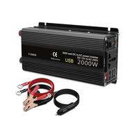 Inverter Inverter DC12V AC220V 2600W Potenza Picco Invertitore DC/AC Per Auto Presa Universale Con Display LED Luminoso/alimentatore Portatile Invertitore(AC220V-240V_2000W BLACK LED)