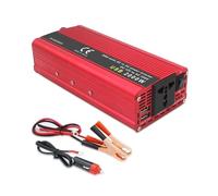 Inverter Inverter DC12V AC220V 2600W Potenza Picco Invertitore DC/AC Per Auto Presa Universale Con Display LED Luminoso/alimentatore Portatile Invertitore(AC220V-240V_2000W RED)