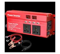 Inverter Inverter Per Auto 2000W 2600W Picco DC12V/24V-AC220V/110V Convertitore Potenza Per Batteria Per Auto Da Campeggio/barca All'aperto Invertitore(220V UNIVERSAL_RED 2000W)