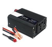 Inverter Inverter Per Auto 300W 500W DC12V AC220V Convertitore Caricabatterie Portatile Per Esterni Presa Accendisigari UE/universale Invertitore(Black 500W Universal)