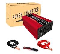 Inverter Inverter Per Auto Da 4000 W Convertitore Da 12 V A 220 V Trasformatore Con Doppio USB Voltmetro LED Inverter A Onda Sinusoidale Modificata Invertitore(Red Inverter,12V_110V)