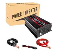 Inverter Inverter Per Auto Da 4000 W Convertitore Da 12 V A 220 V Trasformatore Con Doppio USB Voltmetro LED Inverter A Onda Sinusoidale Modificata Invertitore(Black Inverter,12V_220V)