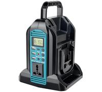 Inverter MT 18 V, 350 W da batteria, AC 230 V, convertitore tensione sinusoidale, 2 porte USB-A/C, luce LED 300 lm, per campeggio di emergenza