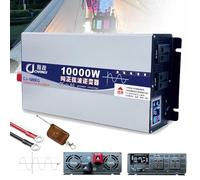 Inverter Onda Pura 3500W/5000W/6000W/8000W/10000W/12000W Invertitore di Potenza 12V 24V 48V 60V 72V a 110V/220V Convertitore di Alimentazione con Telecomandoler &prese AC Doppie & per Car Camper(10000