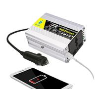 Inverter per auto - 3 pollici 400 W Sine Waves Inverter | Silver Dc to Ac Power Inverters - Inverter compatto leggero con indicatori di uscita Sine e stato modificati per la conversione di energia