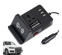 Inverter per auto - Caricatore per auto da 200 W, convertitore di tensione con 3 porte USB a ricarica rapida, adattatore per cellulare, tablet, portatile, viaggio, campeggio, esterno