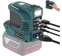 Inverter per batteria Bosch GBA 18 V, DC 18 V su AC 220 V, adattatore con connettore USB Type-C DC12 V e lampada LED, unità di emergenza per campeggio