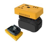 Inverter per batteria, convertitore ABS da 4,92 pollici, 150 W, Fast Charging Multi-Outlet Device | 21 V to 220 V Power for Smartphone, campeggio, outdoor, Home Backup, Coñstruction Equipment