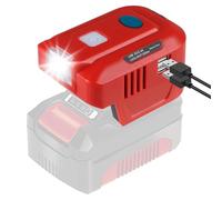Inverter per batteria Einhell da 18 V, generatore di inverter da 150 W, per Einhell, batteria da 18 V, con 2 luci USB e LED e uscita AC, DC 18 Volt fino a AC 220 V