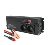 Inverter Potenza Convertitore Inverter Solare Da 2600 W Con Voltmetro A LED Presa Universale UE Multipla DC12V/24V A AC220V 230V 240V 50Hz/60Hz Convertitore(Black 2600W,DC24V,AC220V-240V 50Hz)