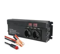 Inverter Potenza Trasformatore Di Potenza A Onda Sinusoidale Modificata 12v 220v 2600W 2000W 1500W Per Auto Con 4USB Convertitore(12V 2600W EU black)