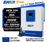 Inverter solare ibrido 6200W 4KW 3.2KW 2KW MPPT Solar Inversor 48V 24V 12V Build 120A caricatore del Controller solare con RS485 RS232 4KW 24V WiFi
