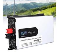 Inverter solare ibrido da 5000 W, convertitore da 12V 24V 48V 60V 72 V CC a 110V 220V CA con display LCD, inverter a onda sinusoidale pura per camion, casa, veicoli, laptop,24V-5000W