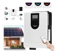 Inverter Solare Ibrido Mppt All-in-On (On/Off Grid) + Controllo App Intelligente, 3 Spie Luminose (Batteria/Servizio/Fotovoltaico), Regolatore 40-160 A, Da 12-48 V Cc a 220 V Ca,DC48V-6.2KW