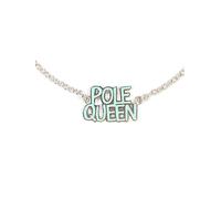 Invertika Bracciale Donna Lumika Metallo Placcato argento con Ciondolo Pole Queen Smaltato Sky - Regolabile fino a 25 cm - Metallo Eco-Friendly, Ipoallergenico - Made in Italy