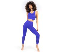 Invertika Top Completo da Donna - Leggings Snellente Sportivo da Donna in Microfibra Anticellulite Blu - Intimo Modellante - Contenitivo - Vita Alta Termica Made in Italy_M/L