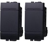 Invertitore 1P 16A Unipolare, Compatibile Con Bticino Living Light (1 Pezzo, Nero) (Confezione da 2)