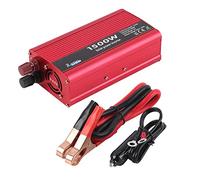 Invertitore di corrente 1500 W, 12 V a 230 V CA, per auto, con doppio caricatore e porte USB, lungo cavo per accendisigari e cavo con morsetto per batteria