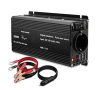 Invertitore di potere, Convertitore adattatore inverter for auto a onda sinusoidale pura da 12 V CC a 110 V CA con doppia porta USB da 3,1 A(2200W)