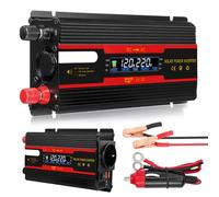 Invertitore di tensione DC 12 V/24 V su AC 230 V modificato Inverter solare 700 W/2000 W con prese europee, 2 adattatori per convertitore di corrente USB, per auto, camion, roulotte, campeggio