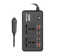 Invertitore efficiente leggero DC12V di potere dell'automobile ad AC220V con il dispositivo multiplo che fa pagare le porte USB per l'alimentazione elettrica stabile