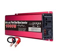 Invertitore Inverter 12v 220v 110v Onda Sinusoidale Pura 1000W CC A CA Trasformatore Portatile Convertitore Multi-funzione Presa Auto Inverter Solare